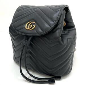 Gucci GG Marmont Backpack Daypack Black